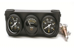 GAUGE CONSOLE, OILP/WTMP/VOLT, 1.5", 100 PSI/280 F/18V, MECH BLK DIAL, BLK